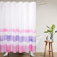 Awesome Home™ Crinkle Stripe  Recycled Shower Curtain