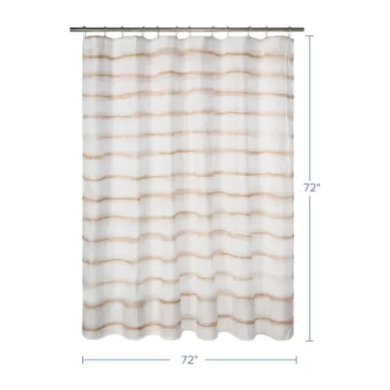 Awesome Home™ Wavy Stripe Recycled Shower Curtain