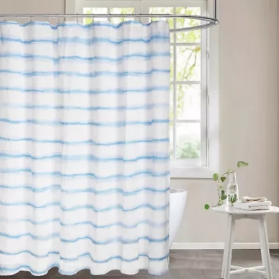 Awesome Home™ Wavy Stripe Recycled Shower Curtain