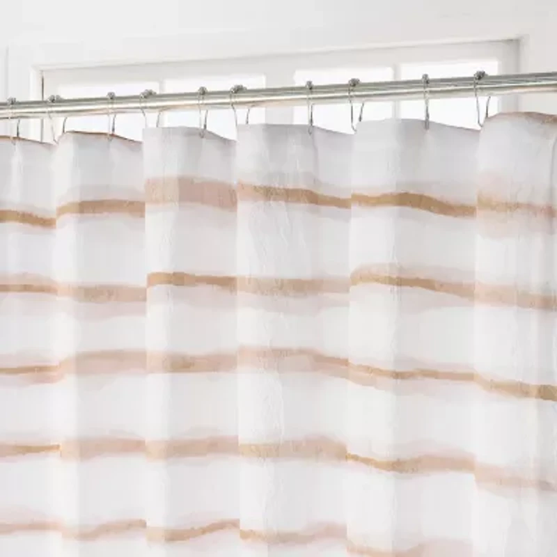 Awesome Home™ Wavy Stripe Recycled Shower Curtain