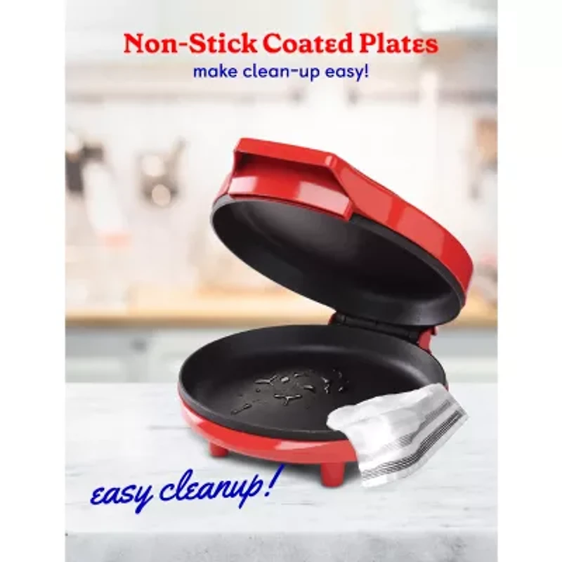 Betty Crocker 8 Inch Pizza Maker Plus Red Electric Grill