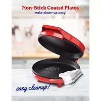 Betty Crocker 8 Inch Pizza Maker Plus Red Electric Grill