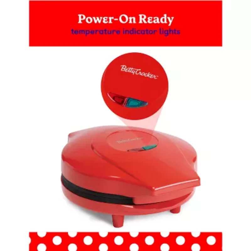 Betty Crocker 8 Inch Pizza Maker Plus Red Electric Grill