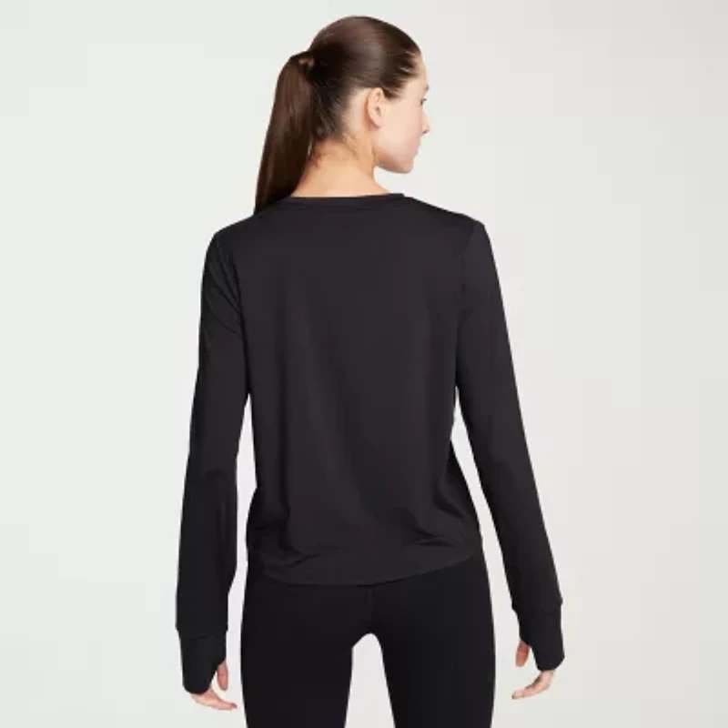 Nike Womens Crew Neck Long Sleeve Quick Dry Active T-Shirt