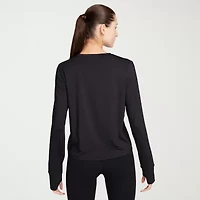 Nike Womens Crew Neck Long Sleeve Quick Dry Active T-Shirt