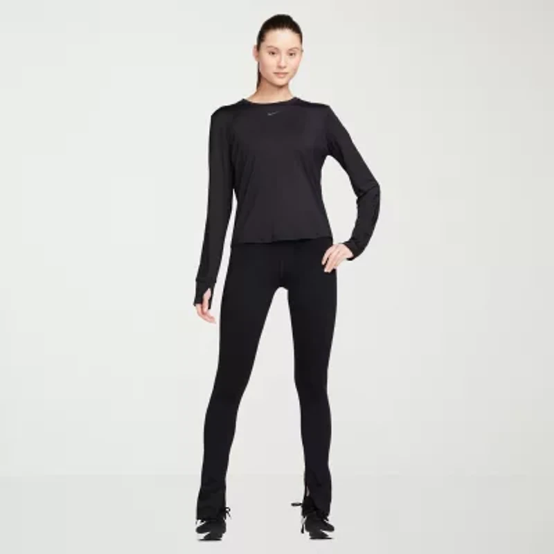 Nike Womens Crew Neck Long Sleeve Quick Dry Active T-Shirt