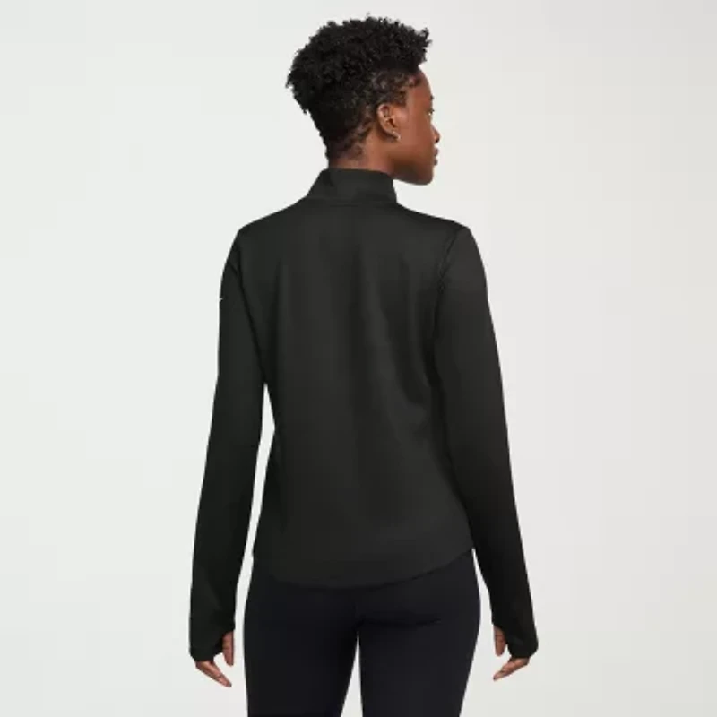 Nike Womens Mock Neck Long Sleeve Active Quarter-Zip Pullover