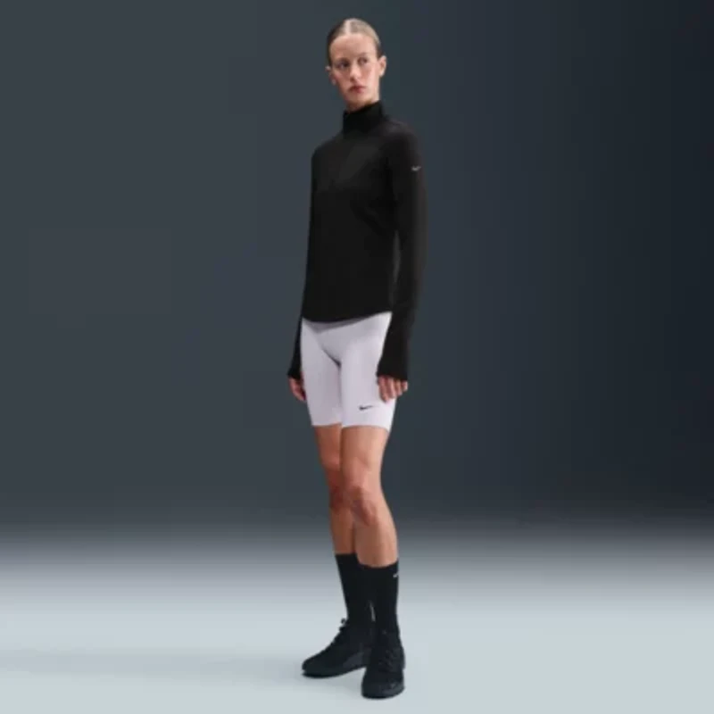 Nike Womens Mock Neck Long Sleeve Active Quarter-Zip Pullover