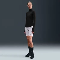 Nike Womens Mock Neck Long Sleeve Active Quarter-Zip Pullover