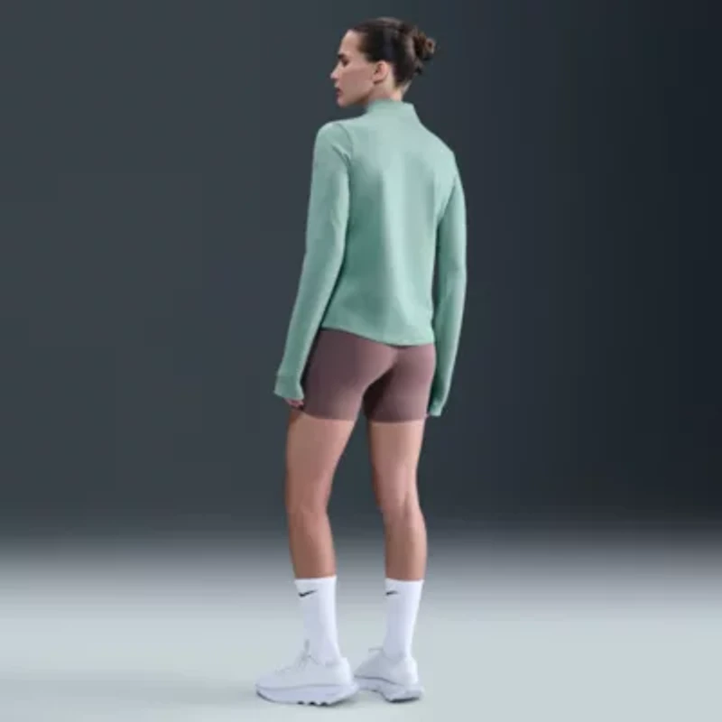 Nike Womens Mock Neck Long Sleeve Active Quarter-Zip Pullover