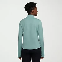 Nike Womens Mock Neck Long Sleeve Active Quarter-Zip Pullover