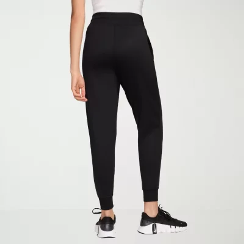 Nike Therma-FIT Womens Drawstring Waist Lightweight Stretch Fabric Cuffed High Rise Fleece Active Jogger Pant
