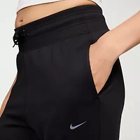 Nike Therma-FIT Womens Drawstring Waist Lightweight Stretch Fabric Cuffed High Rise Fleece Active Jogger Pant