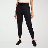 Nike Therma-FIT Womens Drawstring Waist Lightweight Stretch Fabric Cuffed High Rise Fleece Active Jogger Pant
