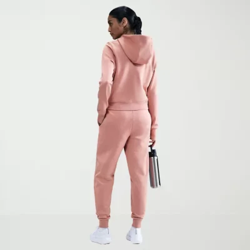 Nike Womens Drawstring Waist Lightweight Stretch Fabric Cuffed High Rise Fleece Active Jogger Pant