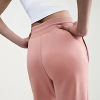 Nike Womens Drawstring Waist Lightweight Stretch Fabric Cuffed High Rise Fleece Active Jogger Pant