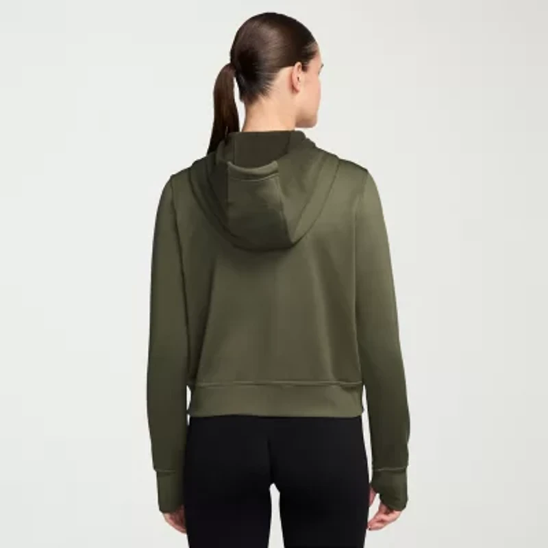Nike Therma-FIT Womens Long Sleeve Fleece Zipper Active Hoodie