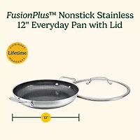 Cuisinart Fusion Stainless Steel 12" Everyday Pan with Lid