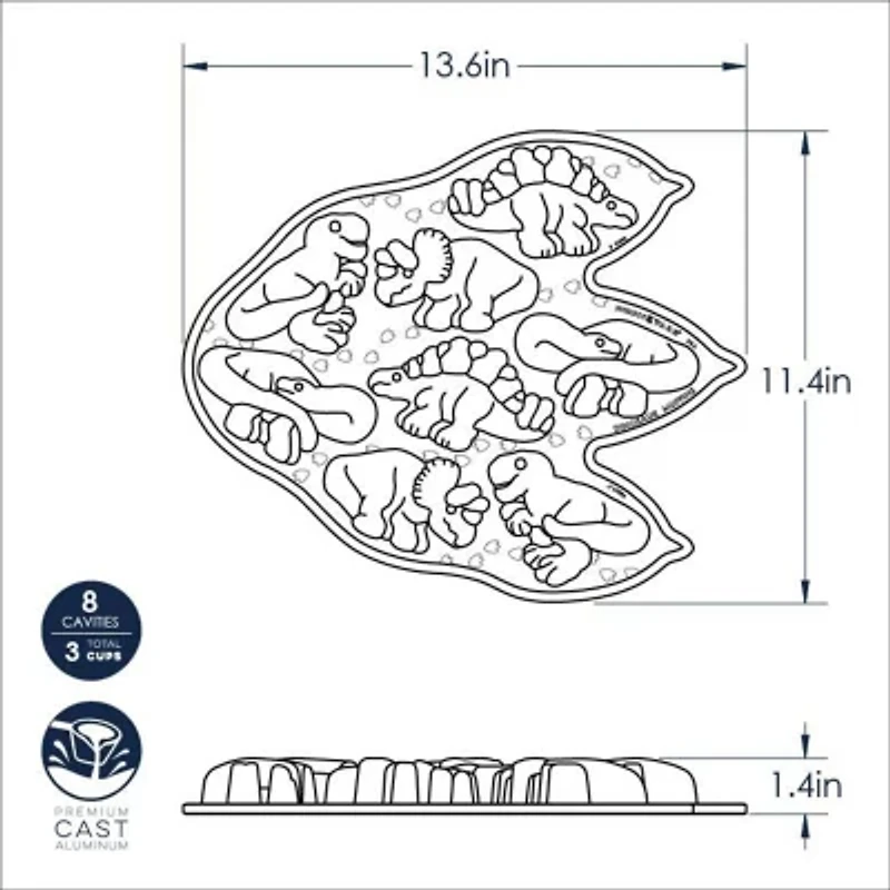 Nordicware Dinosaur Muffin Pan