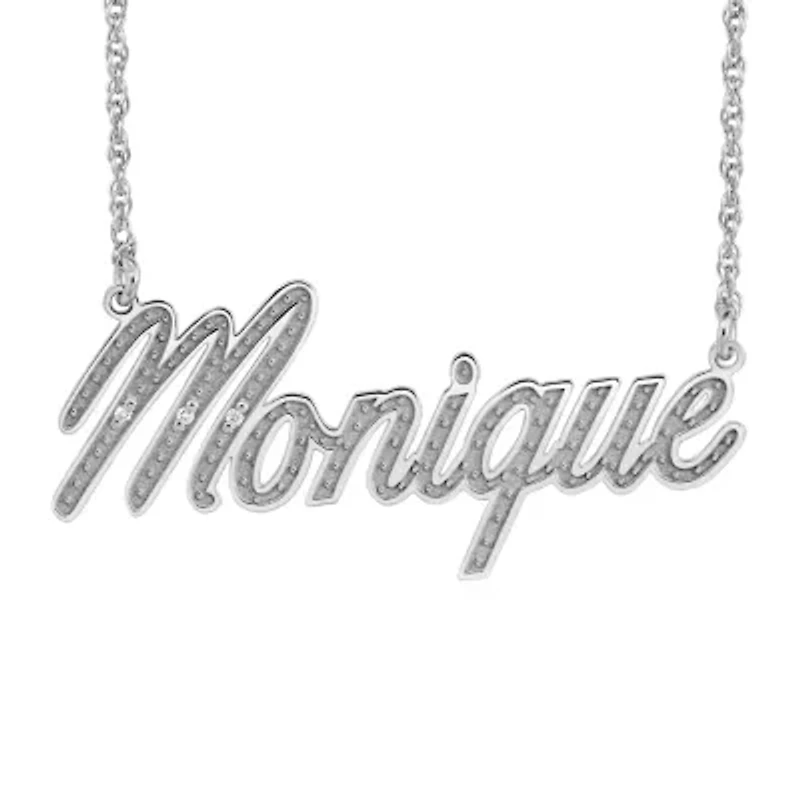 Personalized Geniune Diamond Accent Name Necklace