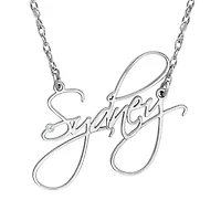 New White Diamond Accent Name Necklaces