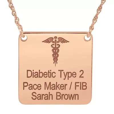 New Unisex Adult Personalized Gold Pendant Necklace