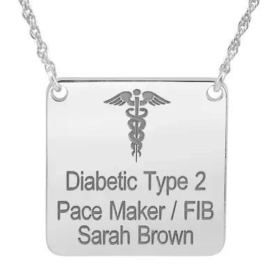 New Unisex Adult Personalized Gold Pendant Necklace