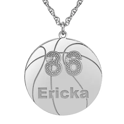 Womens White Diamond Accent Genuine Gold Personalized Pendant Necklace