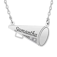 Womens Genuine White Diamond Accent 10K Gold Pendant Necklace