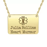 New Unisex Adult Personalized Gold Pendant Necklace