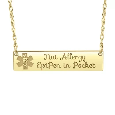 Womens Personalized Gold Pendant Necklace