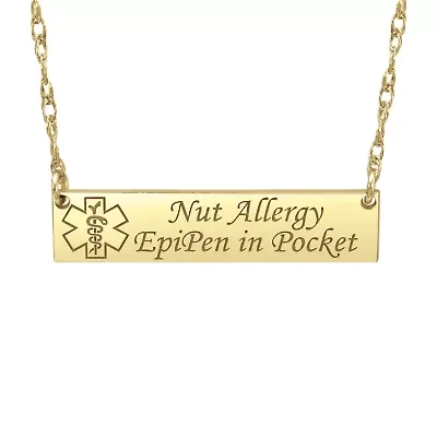 Womens Personalized Gold Pendant Necklace