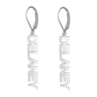 Personalized Gold Drop Earrings