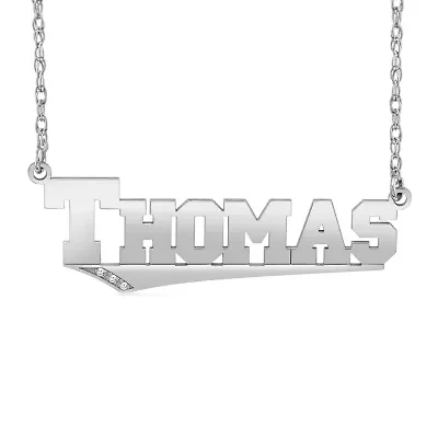 Womens Diamond Accent White 24K Gold Over Silver Round 18 Inch Pendant Necklace