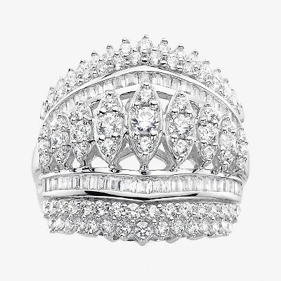 2 CT. T.W. Diamond 10K White or Yellow Gold Cluster Ring