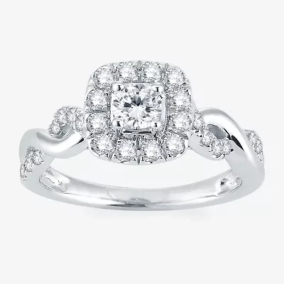 Modern Bride® Signature 3/4 CT.T.W. Natural Diamond 14K White Gold Engagement Ring