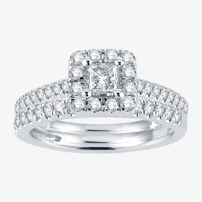 Modern Bride® Signature 1 CT.T.W. Natural Diamond 14K White Gold Engagement Ring