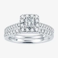 Modern Bride® Signature 1 CT.T.W. Natural Diamond 14K White Gold Engagement Ring