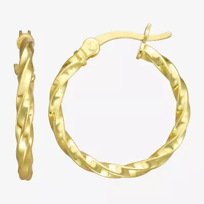 Girls 14K Gold Over Silver 18mm Hoop Earrings