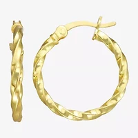 Girls 14K Gold Over Silver 18mm Hoop Earrings