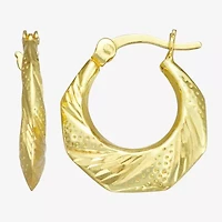 Girls 14K Gold Over Silver 14mm Hoop Earrings