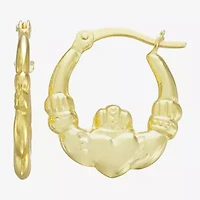 Girls 14K Gold Over Silver 14mm Hoop Earrings