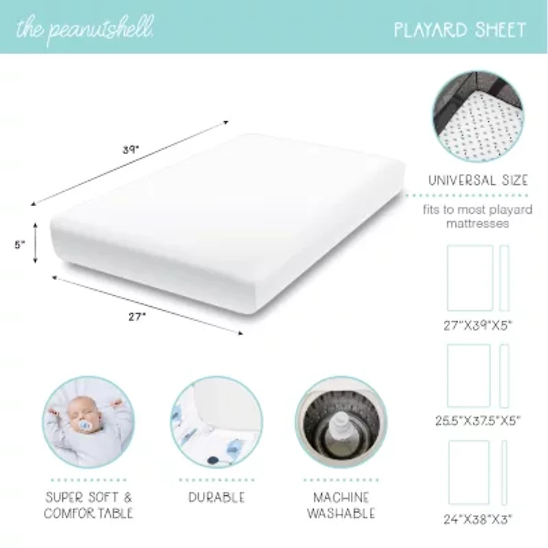 The Peanutshell Camo 2-pc. Playard Sheet