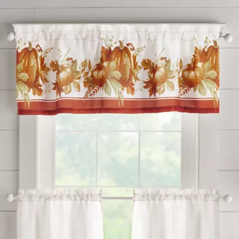 Elrene Home Fashions Autumn Pumpkin Grove 3-pc. Rod Pocket Window Tier