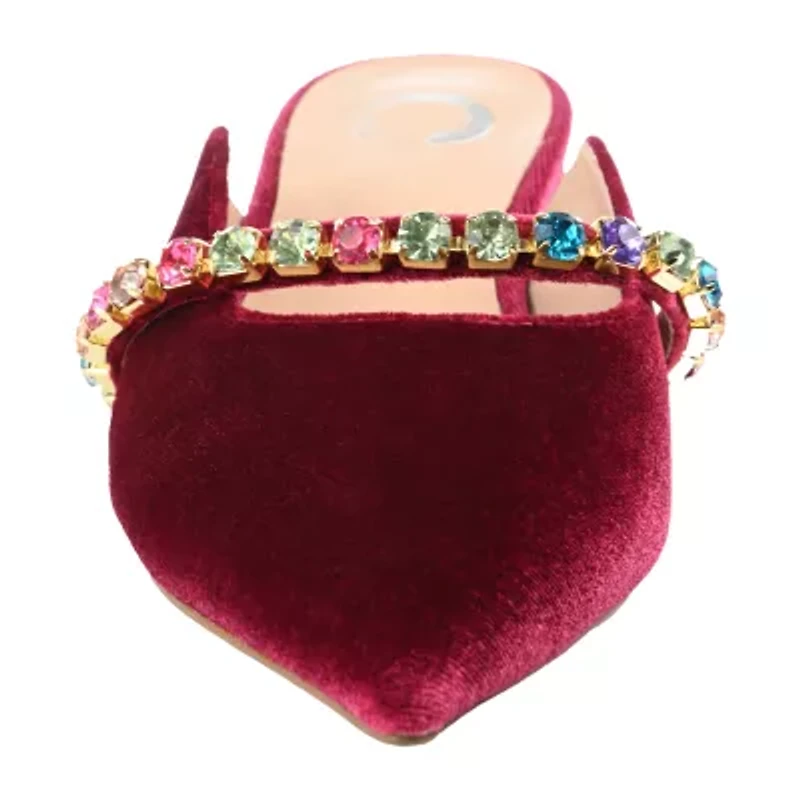 Journee Collection Jewel Womens Pointed Closed Toe Mules