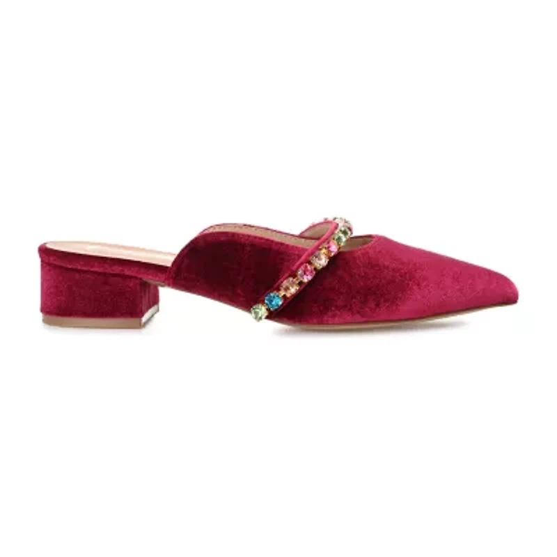 Journee Collection Jewel Womens Pointed Closed Toe Mules