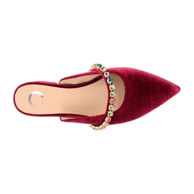 Journee Collection Jewel Womens Pointed Closed Toe Mules