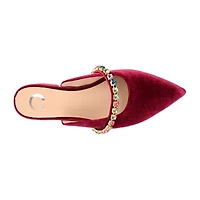 Journee Collection Jewel Womens Pointed Closed Toe Mules