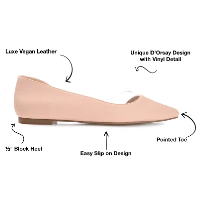 Journee Collection Mikki Womens Pointed Closed Toe Ballet Flats