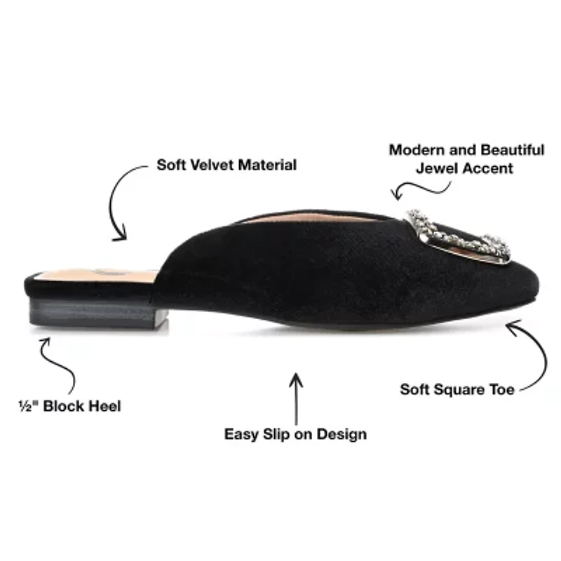 Journee Collection Sonnia Womens Square Closed Toe Mules